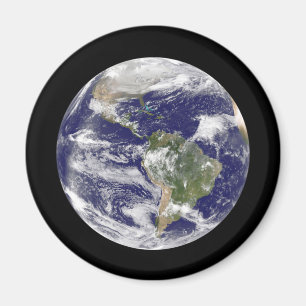 Planet Earth in Outer Space Photographic Globe Magnet