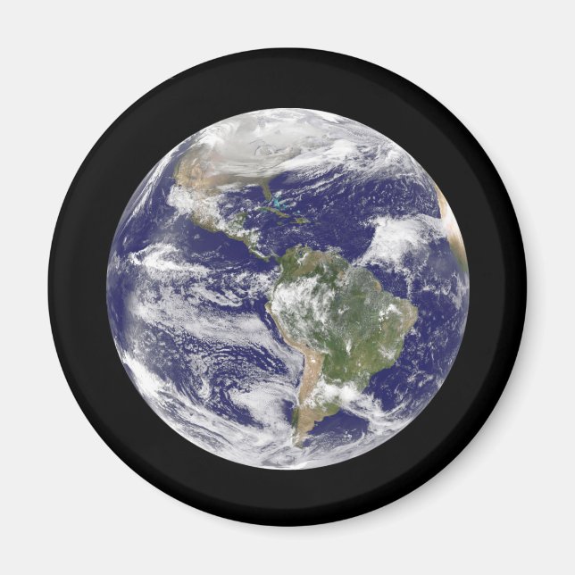 Planet Earth in Outer Space Photographic Globe Magnet (Front)