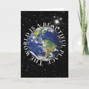 Planet Earth In Stars Card
