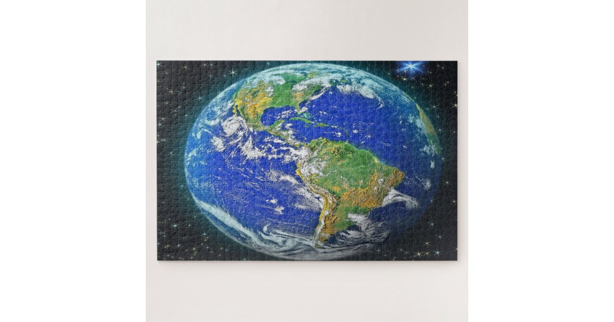 Earth Jigsaw Puzzle Zazzle