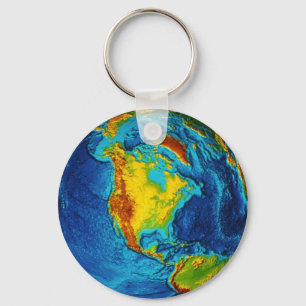 Planet Earth Key Ring