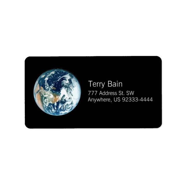 Planet Earth Label (Front)