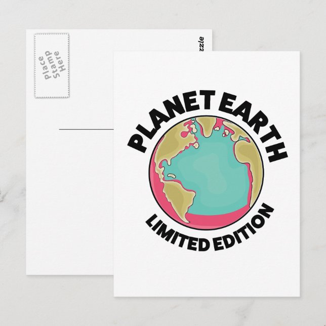 Planet Earth limited edition Postcard (Front/Back)