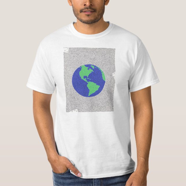 Planet Earth Maze T-Shirt (Front)