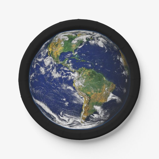 PLANET EARTH natural (solar system) ~ Paper Plate (Front)