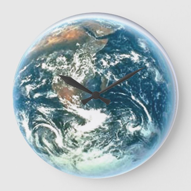 Planet Earth & Night Sky Astronomy Wall Clock (Front)