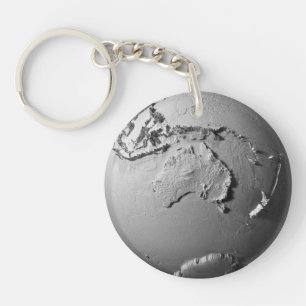 Planet Earth On White Background - Australia, 3d Key Ring