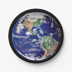 Planet Earth Paper Plate