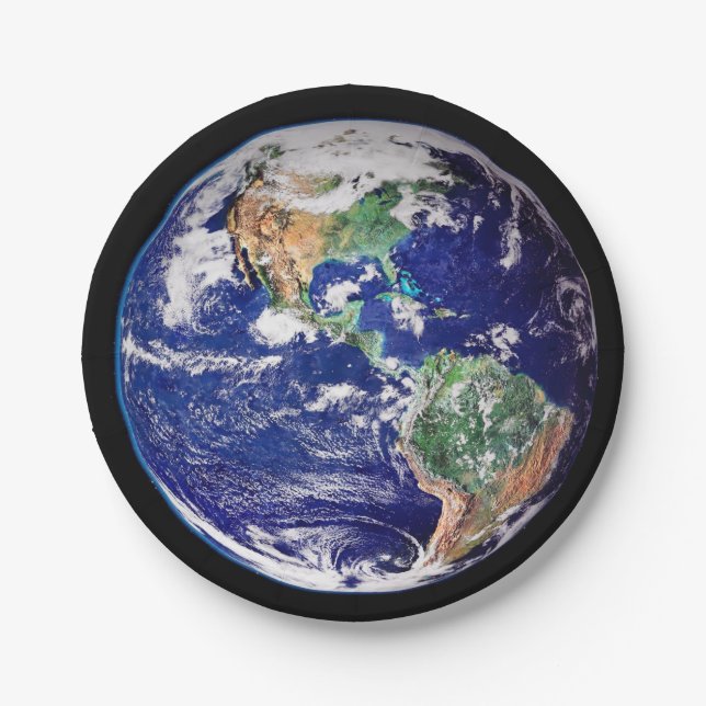Planet Earth Paper Plate (Front)