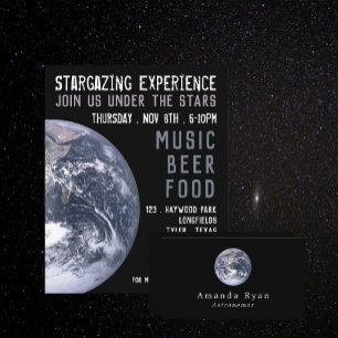 Planet Earth, Planetarium Event Advertising Flyer
