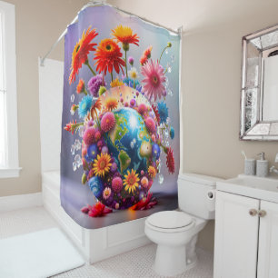 Planet Earth Shower Curtain