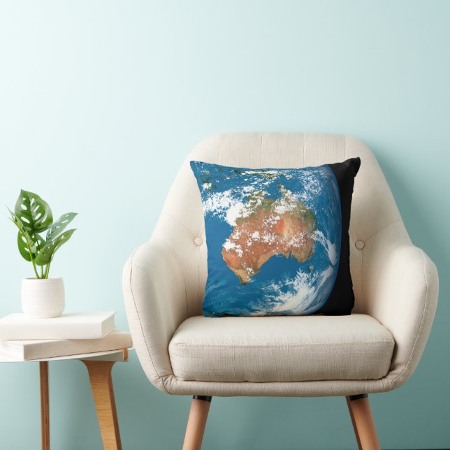 Planet Earth Showing Clouds Over Australia. Cushion (Chair)
