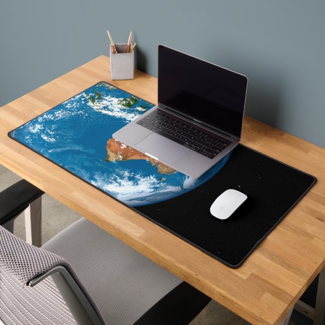 Planet Earth Showing Clouds Over Australia. Desk Mat (Office 2)