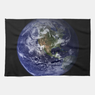 Planet Earth Space Photo Tea Towel