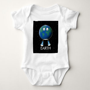 Planet Earth & Stars Baby Bodysuit