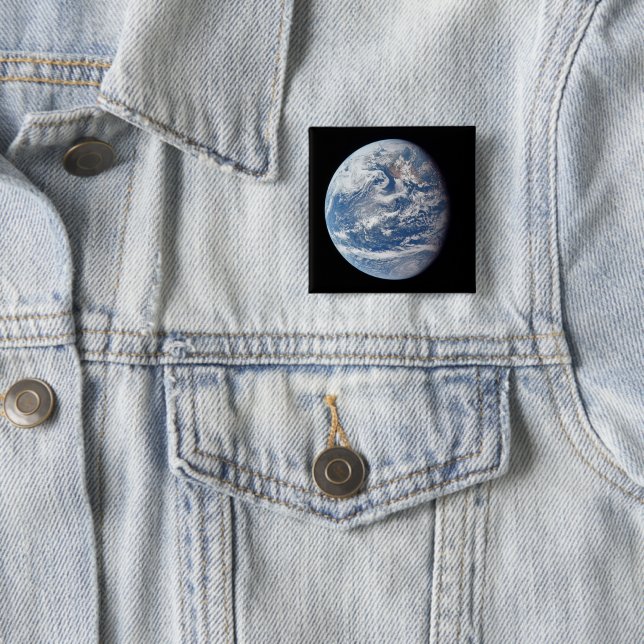 Planet Earth Taken By The Apollo 11 Crew. 15 Cm Square Badge (In Situ)
