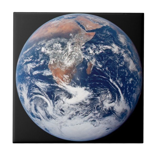 Planet Earth view from Apollo 17 Ceramic Tile (Front)