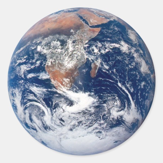 Planet Earth view from Apollo 17 Classic Round Sticker (Front)