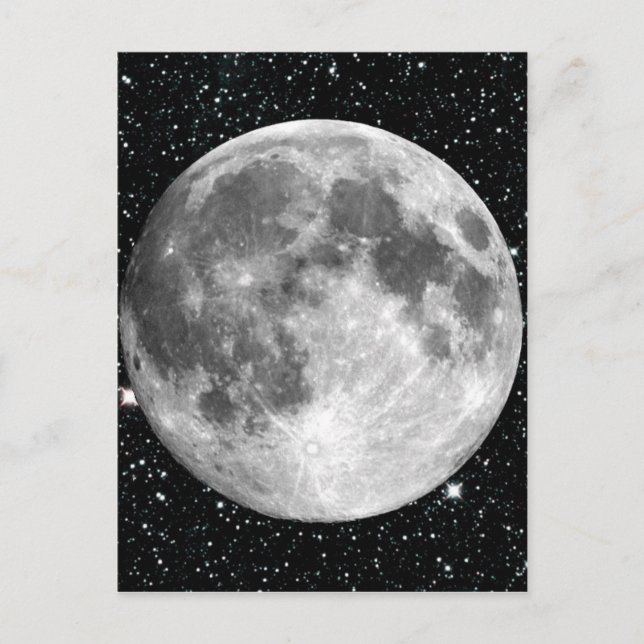 PLANET EARTH'S MOON star background (solar system) Postcard (Front)