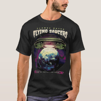 Planet Eater Flying Saucers Space Alien Sci Fi Ali T-Shirt