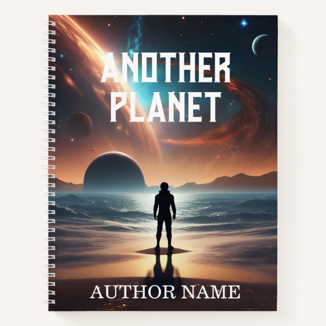Planet Exploration Book Cover Inspiration Notebook (Front)