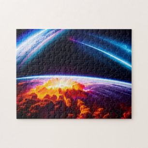 Planet Explosion Under Cosmic Phenomenal Universe Jigsaw Puzzle