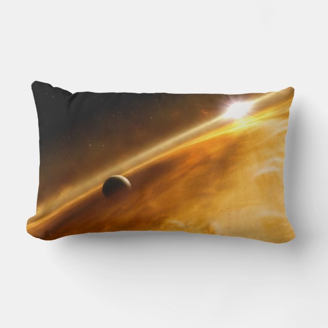 Planet Fomalhaut B Orbiting a Star Lumbar Cushion (Front)