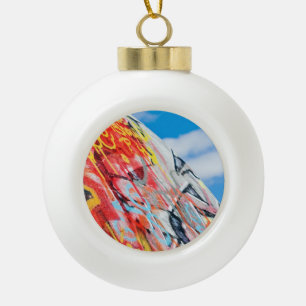 planet graffiti ceramic ball christmas ornament