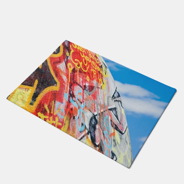 planet graffiti doormat (Angled)