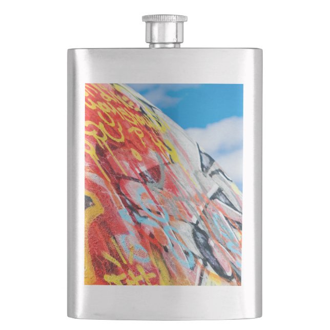 planet graffiti hip flask (Front)