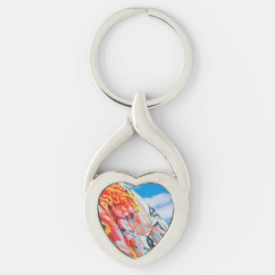 planet graffiti key ring