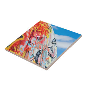 planet graffiti tile