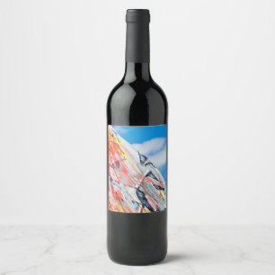 planet graffiti wine label