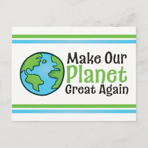 Planet Great Again Climate Change Postcard