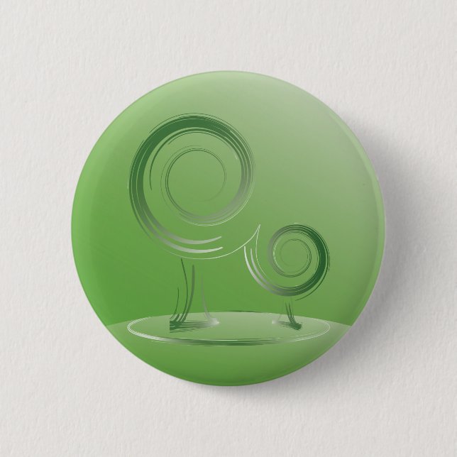 planet green 6 cm round badge (Front)
