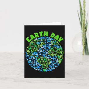 Planet Green Blue Nature Elements Earth Day Men Wo Card