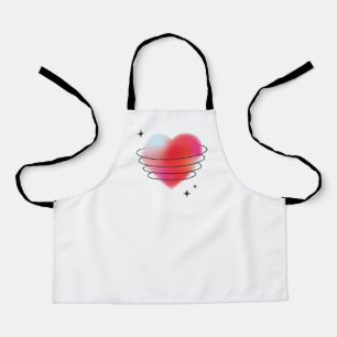Planet heart 3d space design apron