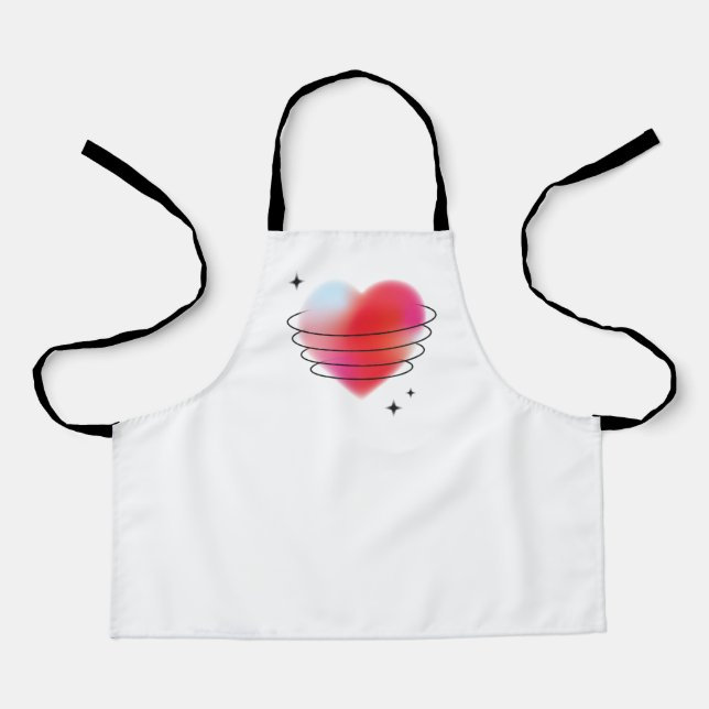 Planet heart 3d space design apron (Front)
