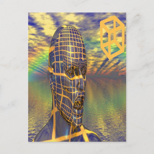 Planet illusion postcard (Front)