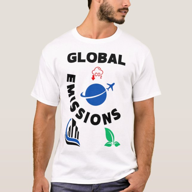 Planet in Peril: Global Emissions". T-Shirt (Front)