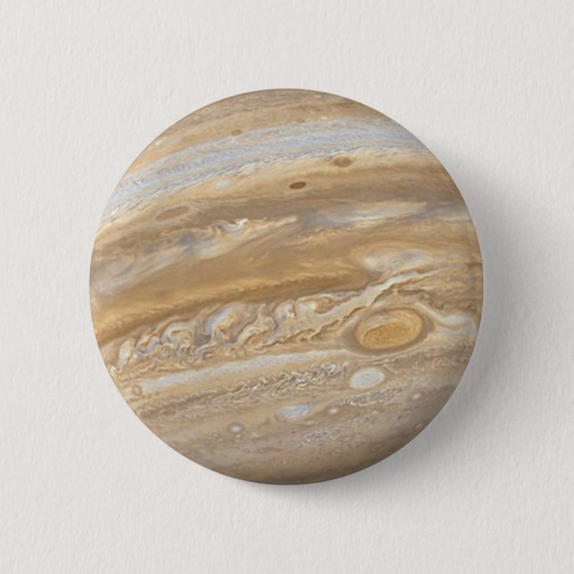 Planet Jupiter 6 Cm Round Badge (Front)