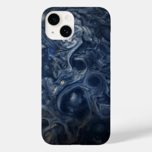 Planet Jupiter Blues Blue White Juno Cam Swirling Case-Mate iPhone 14 Case