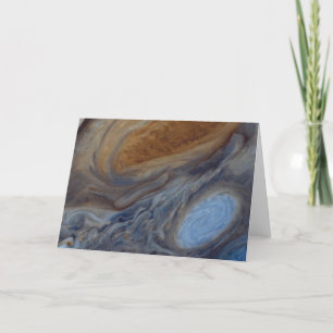 Planet Jupiter Great Red Spot Holiday Card