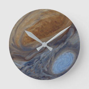 Planet Jupiter Great Red Spot Round Clock