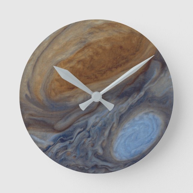 Planet Jupiter Great Red Spot Round Clock (Front)