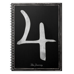 Planet Jupiter hammered silver stylised symbol  Notebook