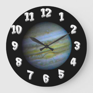 Planet Jupiter Large Clock