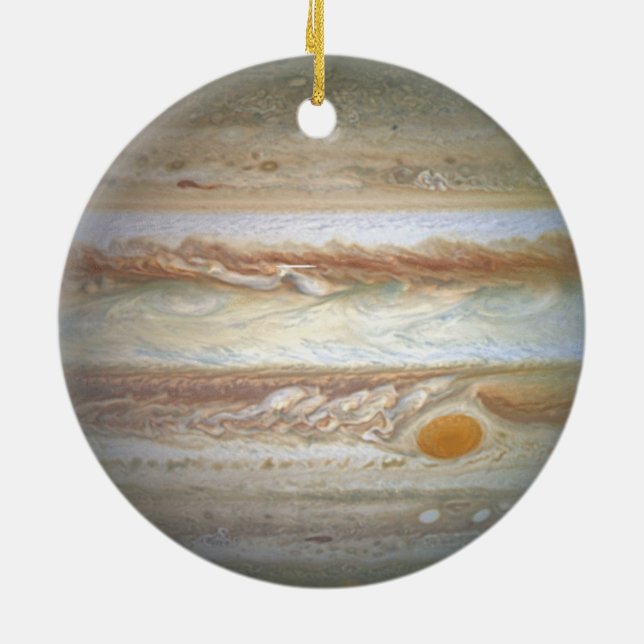 Planet Jupiter Photo Ceramic Ornament (Back)