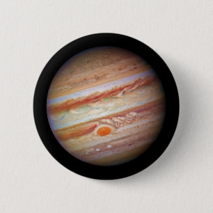 PLANET JUPITER ` red spot head on (solar system) ~ 6 Cm Round Badge