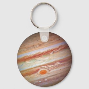 PLANET JUPITER - red spot head on (solar system) ~ Key Ring